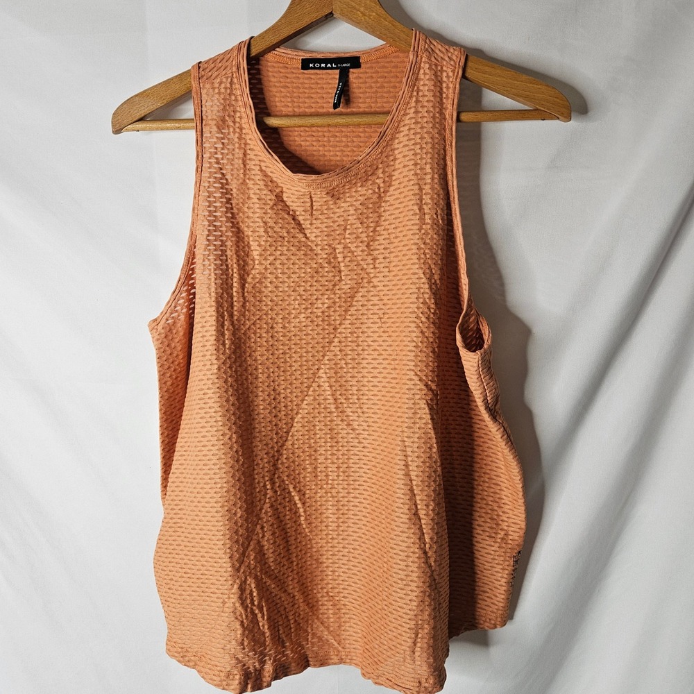 Koral Active Wear Aerate Mesh Tank in Peach sz XL‎